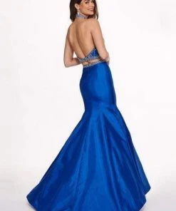 Rachel Allan - 6418 Two-Piece Crystal Bodice Trumpet Gown Formal Gowns