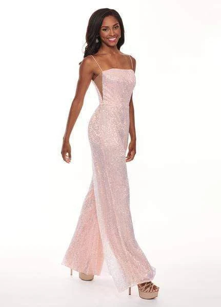 Rachel Allan - 6426 Sequined Straight-Across Jumpsuit 3 Rachel Allan - 6426 Sequined Straight-Across Jumpsuit