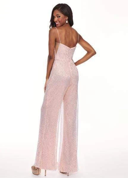 Rachel Allan - 6426 Sequined Straight-Across Jumpsuit 4 Rachel Allan - 6426 Sequined Straight-Across Jumpsuit