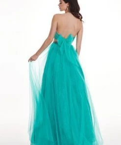 Formal Gowns Rachel Allan - 6437 Two Piece Embroidered Lace Halter A-line Dress