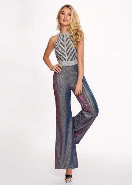 Rachel Allan - 6441 Embellished Halter Fitted Jumpsuit 6 Rachel Allan - 6441 Embellished Halter Fitted Jumpsuit