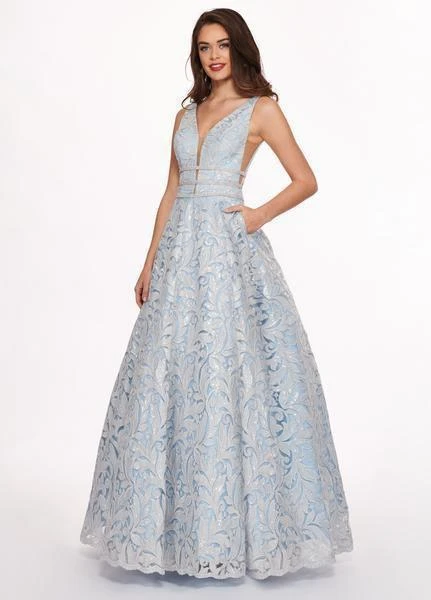 Rachel Allan - 6443 Sequined Embroidered Lace A-Line Gown 3 Rachel Allan - 6443 Sequined Embroidered Lace A-Line Gown