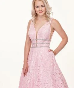 Rachel Allan - 6443 Sequined Embroidered Lace A-Line Gown 19 Rachel Allan - 6443 Sequined Embroidered Lace A-Line Gown