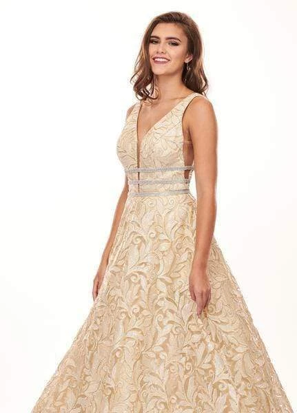 Rachel Allan - 6443 Sequined Embroidered Lace A-Line Gown 8 Rachel Allan - 6443 Sequined Embroidered Lace A-Line Gown
