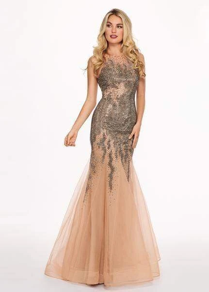 Formal Gowns Rachel Allan - 6452 Embellished Halter Jersey Tulle Trumpet Dress 3 Formal Gowns Rachel Allan - 6452 Embellished Halter Jersey Tulle Trumpet Dress