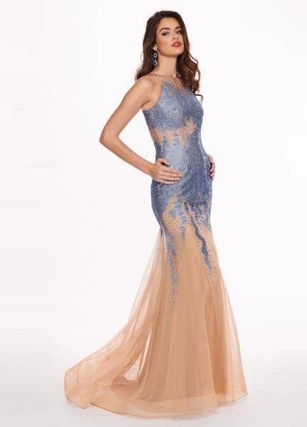 Formal Gowns Rachel Allan - 6452 Embellished Halter Jersey Tulle Trumpet Dress 6 Formal Gowns Rachel Allan - 6452 Embellished Halter Jersey Tulle Trumpet Dress