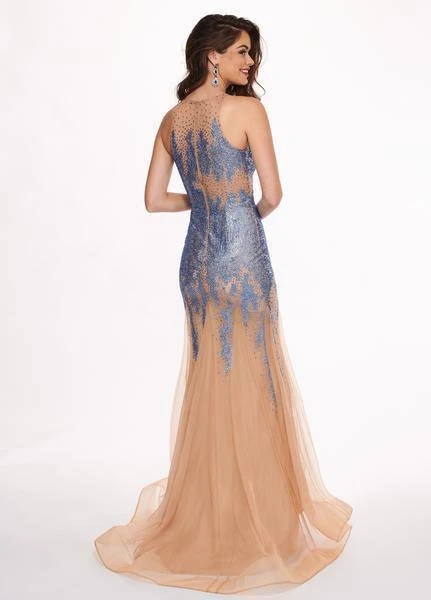 Formal Gowns Rachel Allan - 6452 Embellished Halter Jersey Tulle Trumpet Dress 7 Formal Gowns Rachel Allan - 6452 Embellished Halter Jersey Tulle Trumpet Dress