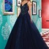 Rachel Allan - 6458 Beaded V-neck Tulle Ballgown Formal Gowns 1 Rachel Allan - 6458 Beaded V-neck Tulle Ballgown Formal Gowns