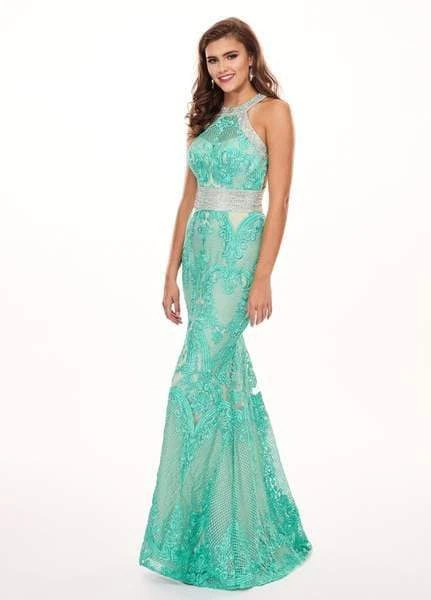 Rachel Allan - 6462 Crystal Embroidered Halter Mermaid Dress Formal Gowns 9 Rachel Allan - 6462 Crystal Embroidered Halter Mermaid Dress Formal Gowns
