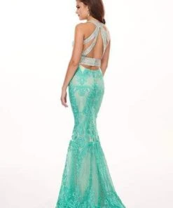 Rachel Allan - 6462 Crystal Embroidered Halter Mermaid Dress Formal Gowns 22 Rachel Allan - 6462 Crystal Embroidered Halter Mermaid Dress Formal Gowns