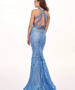 Rachel Allan - 6462 Crystal Embroidered Halter Mermaid Dress Formal Gowns 19 Rachel Allan - 6462 Crystal Embroidered Halter Mermaid Dress Formal Gowns