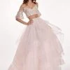 Rachel Allan - 6476 Two Piece Cold Shoulders Layered Tulle Gown Formal Gowns