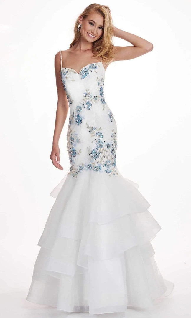 Formal Gowns Rachel Allan - 6485 Embellished Sweetheart Tiered Mermaid Gown 8 Formal Gowns Rachel Allan - 6485 Embellished Sweetheart Tiered Mermaid Gown