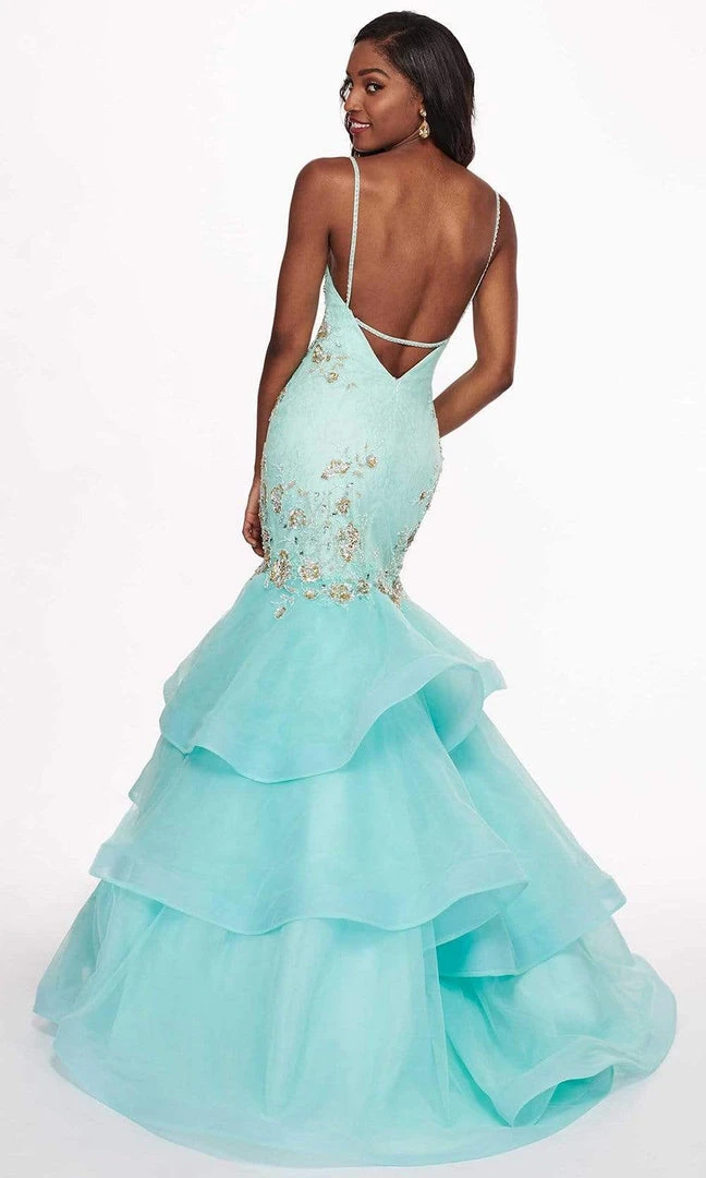 Formal Gowns Rachel Allan - 6485 Embellished Sweetheart Tiered Mermaid Gown 6 Formal Gowns Rachel Allan - 6485 Embellished Sweetheart Tiered Mermaid Gown