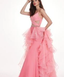 Rachel Allan - 6498 Shirred Midriff Cutout Overskirt Gown Formal Gowns 21 Rachel Allan - 6498 Shirred Midriff Cutout Overskirt Gown Formal Gowns