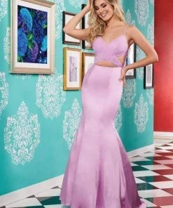 Rachel Allan - 6498 Shirred Midriff Cutout Overskirt Gown Formal Gowns 31 Rachel Allan - 6498 Shirred Midriff Cutout Overskirt Gown Formal Gowns