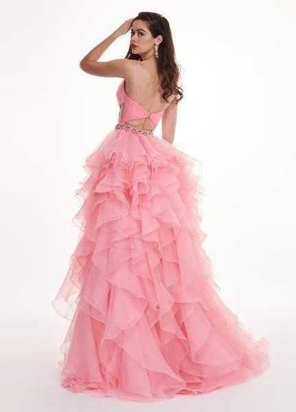 Rachel Allan - 6498 Shirred Midriff Cutout Overskirt Gown Formal Gowns 6 Rachel Allan - 6498 Shirred Midriff Cutout Overskirt Gown Formal Gowns