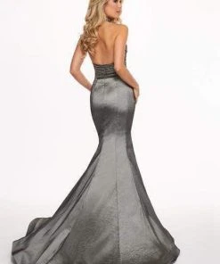 Rachel Allan - 6511 Beaded Halter Taffeta Two-Piece Mermaid Gown Formal Gowns