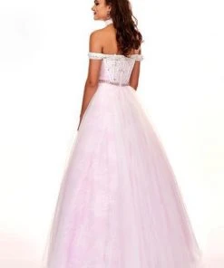 Rachel Allan - 6516 Lace Accent Choker Off Shoulder Ballgown Formal Gowns 14 Rachel Allan - 6516 Lace Accent Choker Off Shoulder Ballgown Formal Gowns