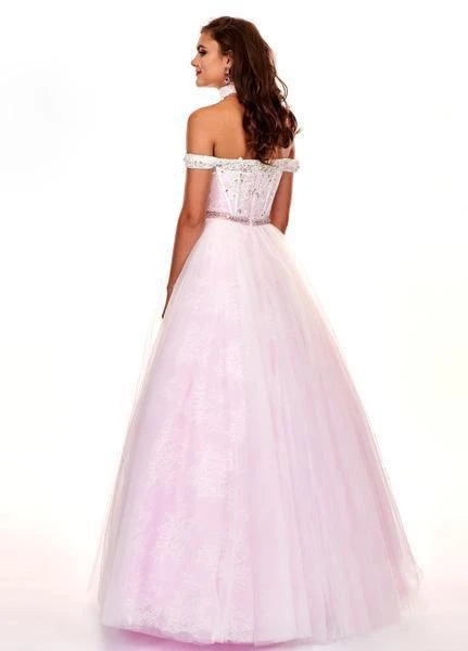 Rachel Allan - 6516 Lace Accent Choker Off Shoulder Ballgown Formal Gowns 7 Rachel Allan - 6516 Lace Accent Choker Off Shoulder Ballgown Formal Gowns