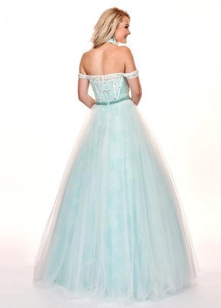 Rachel Allan - 6516 Lace Accent Choker Off Shoulder Ballgown Formal Gowns 10 Rachel Allan - 6516 Lace Accent Choker Off Shoulder Ballgown Formal Gowns