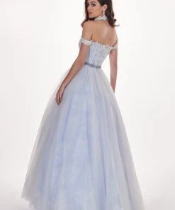 Rachel Allan - 6516 Lace Accent Choker Off Shoulder Ballgown Formal Gowns 11 Rachel Allan - 6516 Lace Accent Choker Off Shoulder Ballgown Formal Gowns
