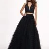 Rachel Allan - 6524 Two Piece Halter Ballgown Ruffles Dress With Choker 1 Rachel Allan - 6524 Two Piece Halter Ballgown Ruffles Dress With Choker