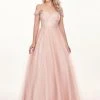 Rachel Allan - 6530 Sequined Off-Shoulder Tulle Ballgown Formal Gowns 2 Rachel Allan - 6530 Sequined Off-Shoulder Tulle Ballgown Formal Gowns