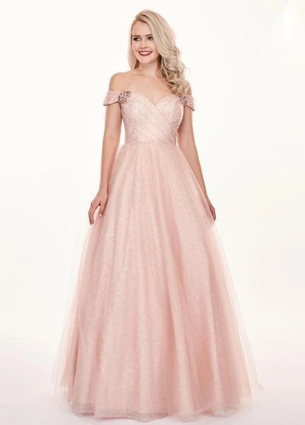 Rachel Allan - 6530 Sequined Off-Shoulder Tulle Ballgown Formal Gowns 3 Rachel Allan - 6530 Sequined Off-Shoulder Tulle Ballgown Formal Gowns