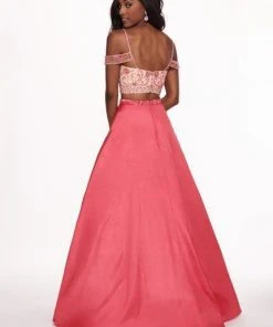 Rachel Allan - 6534 Two Piece Beaded Taffeta Ballgown Formal Gowns