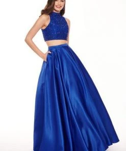 Rachel Allan - 6542 Two Piece Embroidered Matte Satin Ballgown Formal Gowns