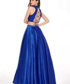 Rachel Allan - 6542 Two Piece Embroidered Matte Satin Ballgown Formal Gowns