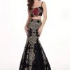 Rachel Allan - 6560 Two Piece Embroidered Tulle Mermaid Dress 1 Rachel Allan - 6560 Two Piece Embroidered Tulle Mermaid Dress