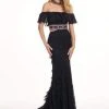 Formal Gowns Rachel Allan - 6563 Off Shoulder Floral Crystal Cutout Lace Gown 2 Formal Gowns Rachel Allan - 6563 Off Shoulder Floral Crystal Cutout Lace Gown