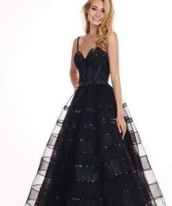 Rachel Allan - 6576 Beaded Sweetheart Corset Bodice Tulle Ballgown