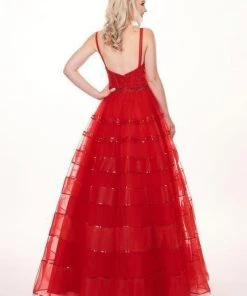 Rachel Allan - 6576 Beaded Sweetheart Corset Bodice Tulle Ballgown