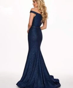 Rachel Allan - 6580 Off Shoulder Metallic Mermaid Gown 7 Rachel Allan - 6580 Off Shoulder Metallic Mermaid Gown