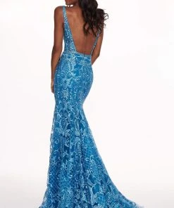 Rachel Allan - 6590 Embroidered Lace Scoop Neck Gown Formal Gowns