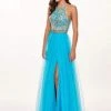 Formal Gowns Rachel Allan - 6596 Two Piece Embroidered Tulle A-line Dress