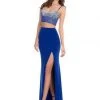 Rachel Allan - 6599 Beaded Sweetheart Dress With Slit