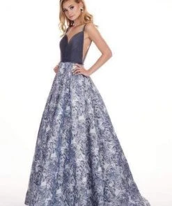 Rachel Allan - 6602 Ruched Sweetheart Floral Ballgown