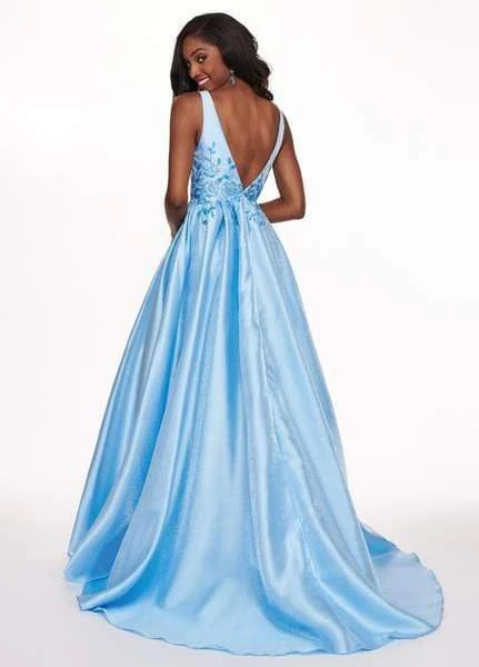 Rachel Allan - 6611 Embroidered Floral Accented Overskirt Gown Formal Gowns 8 Rachel Allan - 6611 Embroidered Floral Accented Overskirt Gown Formal Gowns