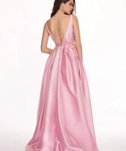 Rachel Allan - 6611 Embroidered Floral Accented Overskirt Gown Formal Gowns 11 Rachel Allan - 6611 Embroidered Floral Accented Overskirt Gown Formal Gowns