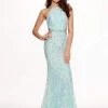 Formal Gowns Rachel Allan - 6620 Sequined Midriff Cutout Sheath Gown 2 Formal Gowns Rachel Allan - 6620 Sequined Midriff Cutout Sheath Gown