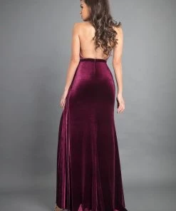 Formal Gowns Rachel Allan Couture - 8345 Beaded Halter Velvet A-line Dress 9 Formal Gowns Rachel Allan Couture - 8345 Beaded Halter Velvet A-line Dress