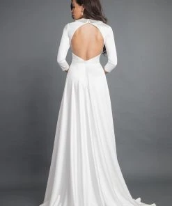 Rachel Allan Couture - 8349 Plunging V-neck Satin Jumpsuit 9 Rachel Allan Couture - 8349 Plunging V-neck Satin Jumpsuit