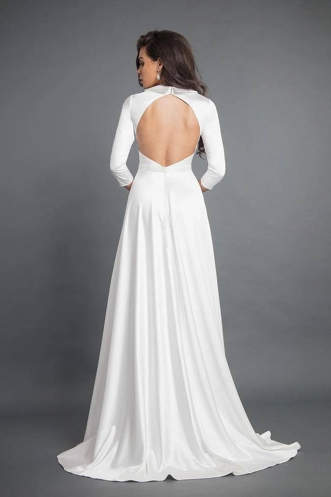 Rachel Allan Couture - 8349 Plunging V-neck Satin Jumpsuit 6 Rachel Allan Couture - 8349 Plunging V-neck Satin Jumpsuit