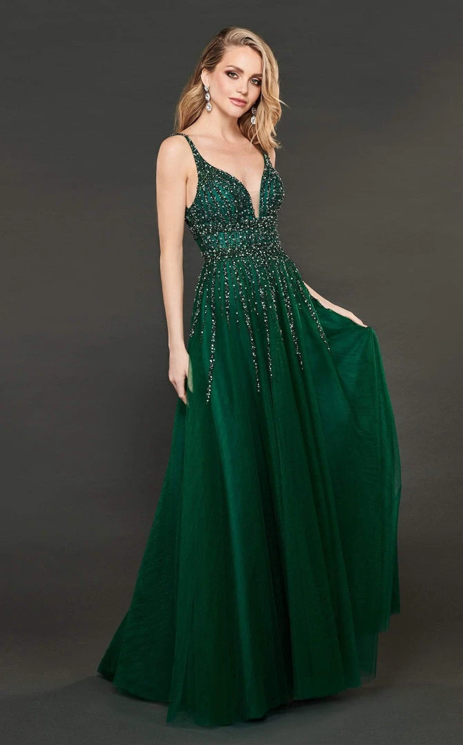 Rachel Allan Couture - 8405 Bead Embellished Plunging Sweetheart Gown 4 Rachel Allan Couture - 8405 Bead Embellished Plunging Sweetheart Gown