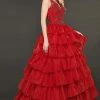 Formal Gowns Rachel Allan Couture - 8407 Bead Embellished Ruffled Ballgown
