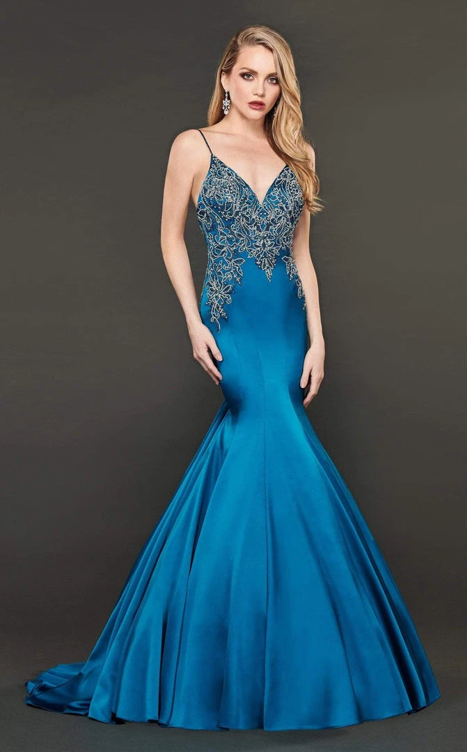Rachel Allan Couture - 8416 Beaded Stretch Satin Mermaid Gown 5 Rachel Allan Couture - 8416 Beaded Stretch Satin Mermaid Gown
